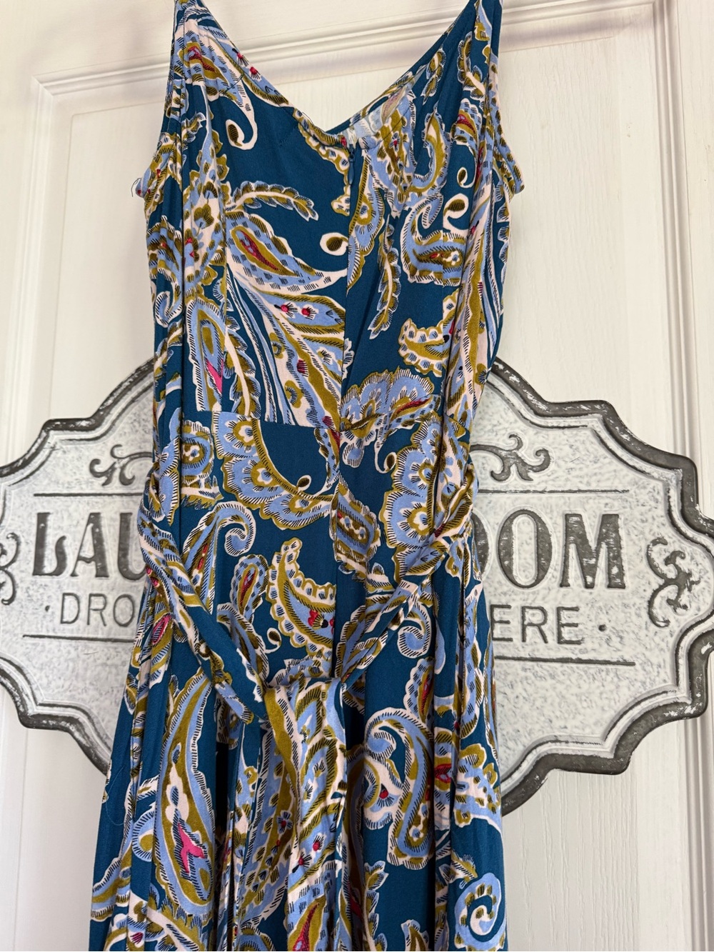 MSK Blue Paisley Asymmetrical Jumpduit - Picture 4 of 5